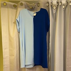 Two-Tone Blue Women's Dress